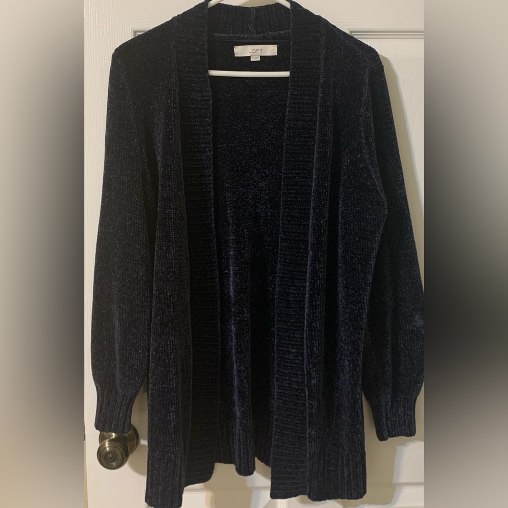 Loft Sz Medium, Dark Navy Blue Cardigan